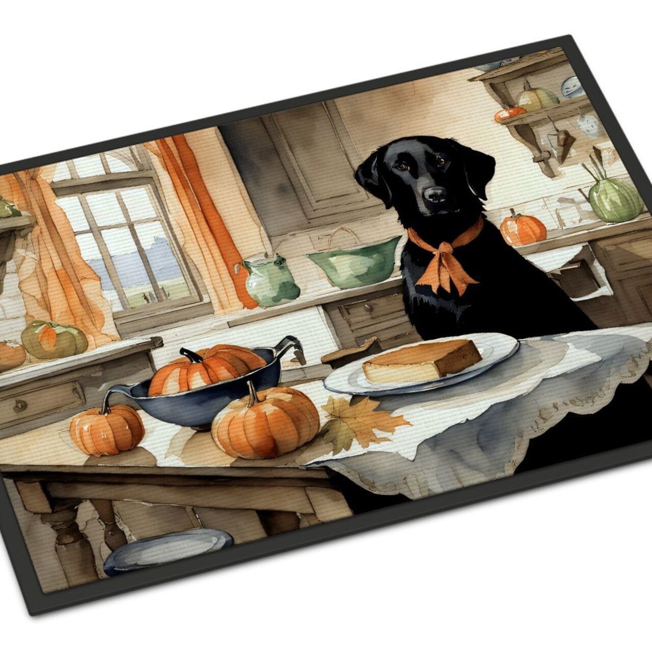 Edge Collections - 18" x 27" - Multicolor - Lab Fall Doormat Indoor Outdoor Rug Non Slip Washable - 1 Piece